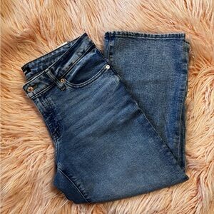 Express Women's Classic Denim Straight Leg Jeans 90’s ankle boot low rise